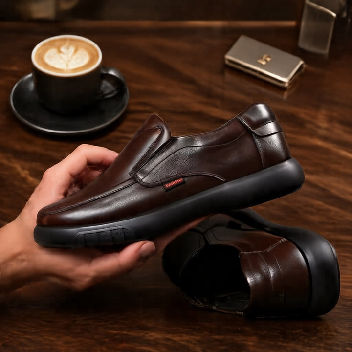Herren Bequeme und elegante Slip-On Lederschuhe Echoarchiv