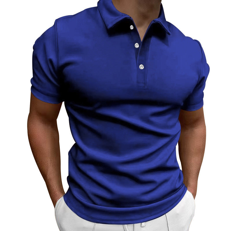 Herren nan schlank geschnittenes Stretch-Poloshirt mit Kentkragen und elastischem Saum Echo Archiv