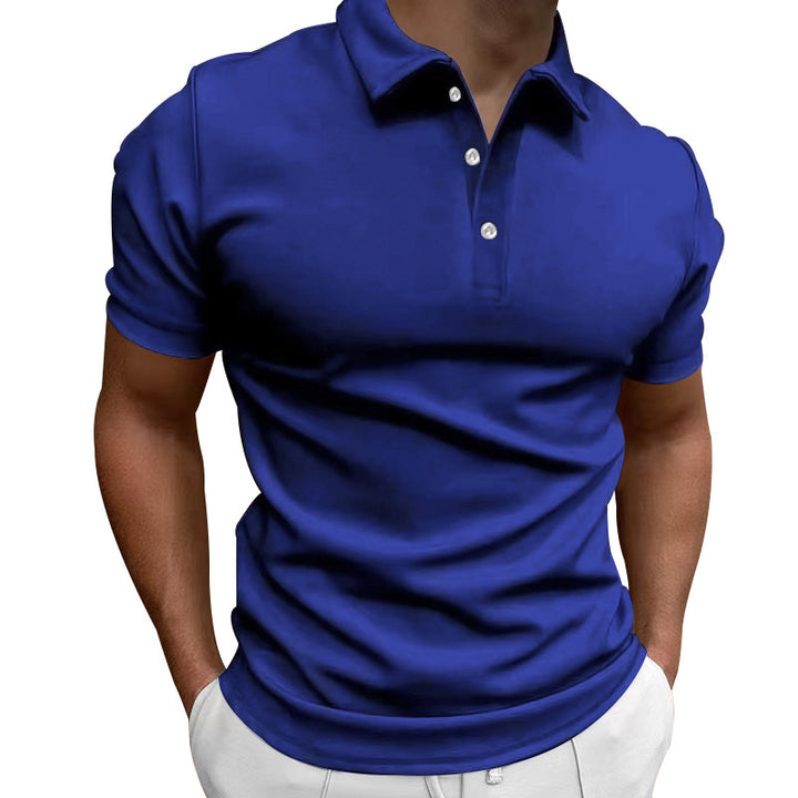 Herren nan schlank geschnittenes Stretch-Poloshirt mit Kentkragen und elastischem Saum Echo Archiv