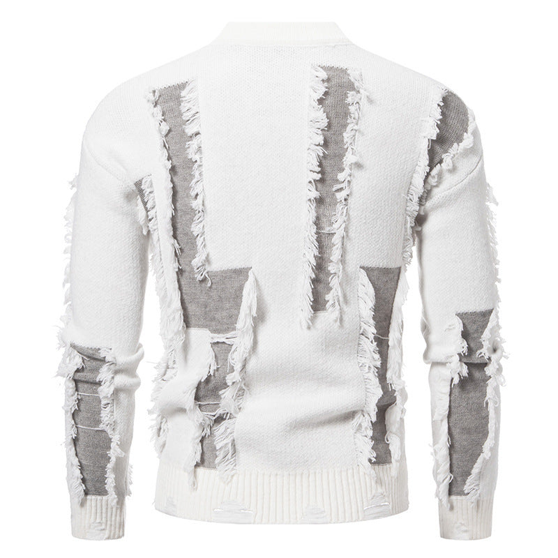 Herren Pullover mit auffälligem Fransen-Design Echoarchiv