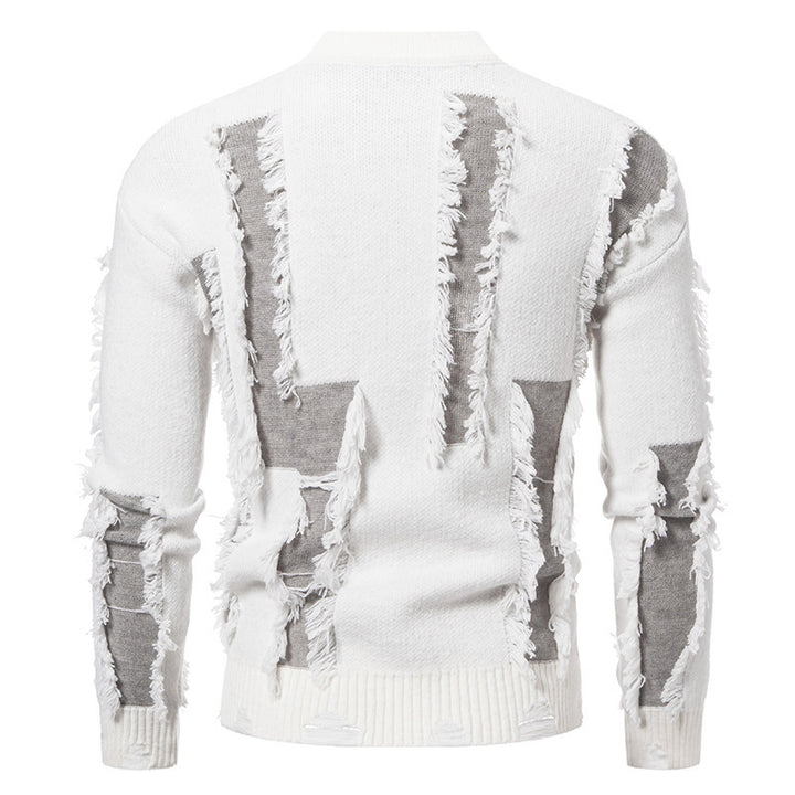Herren Pullover mit auffälligem Fransen-Design Echoarchiv