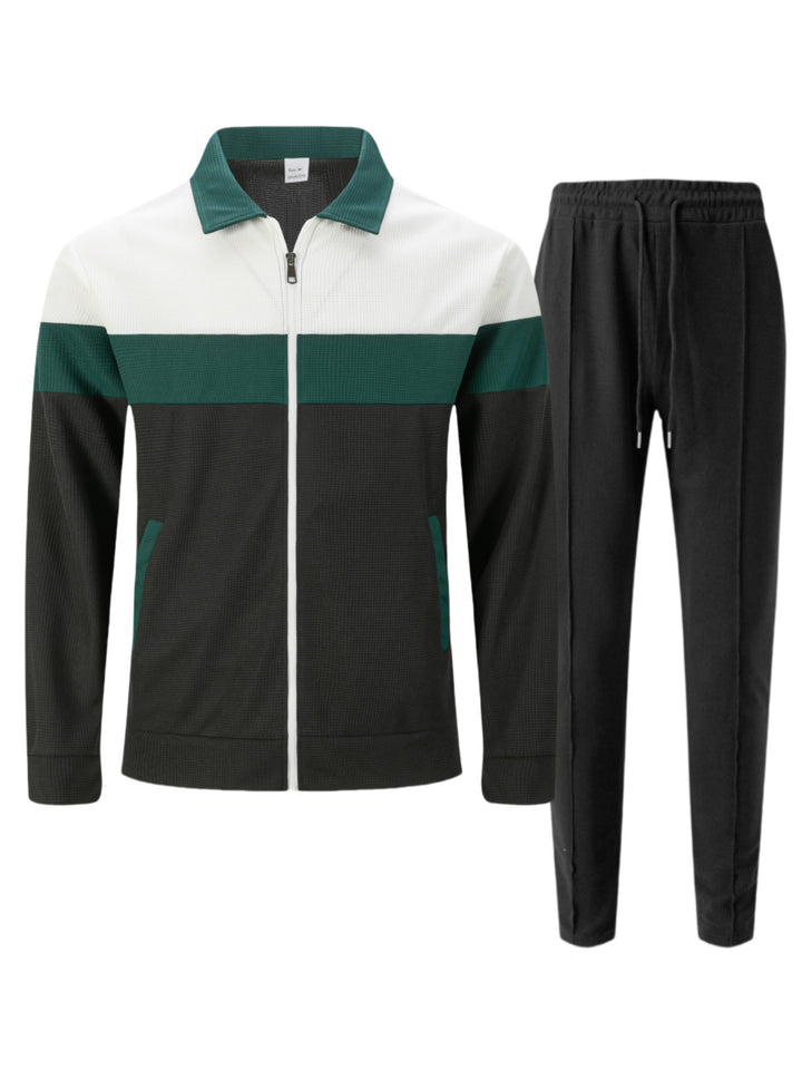 Herren Sportliches Trainingsanzug-Set mit atmungsaktivem Material und funktionellen Taschen Echoarchiv