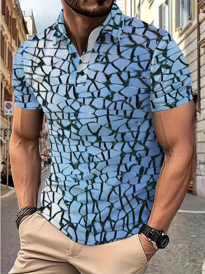 Herren Poloshirt mit innovativem Strukturdesign Echoarchiv