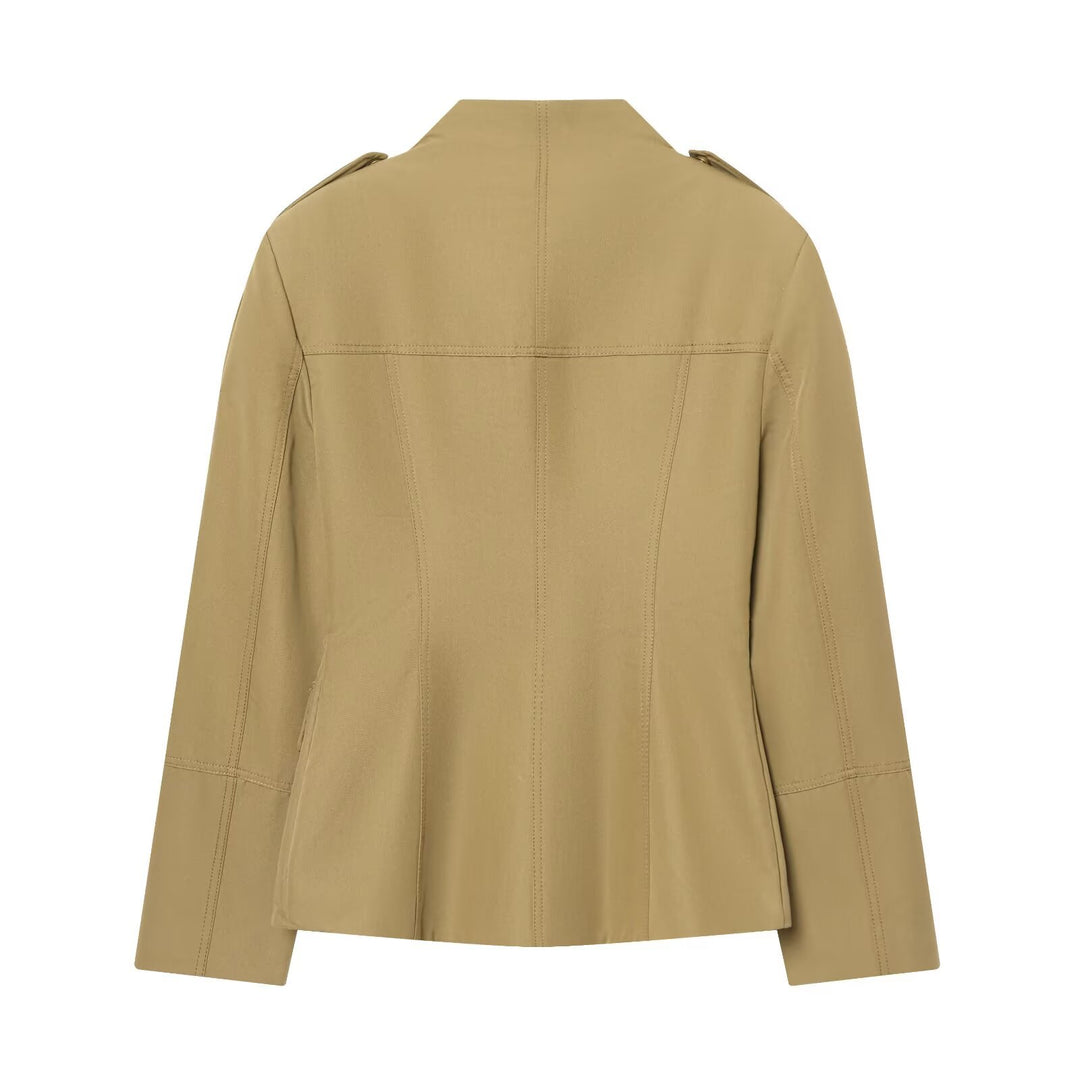 Damen Utility-Jacke mit Stehkragen, Pattentaschen und Schulterklappen Echo Archiv