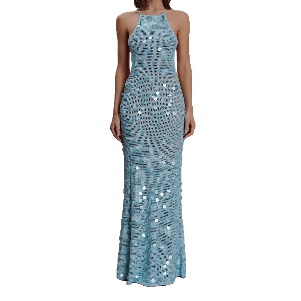 Damen Elegantes Maxikleid mit funkelnden Applikationen Echo Archiv