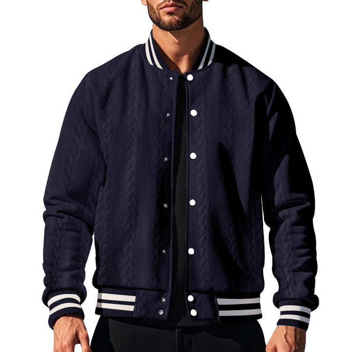 Herren lässige Bomberjacke mit strukturiertem Design Echoarchiv