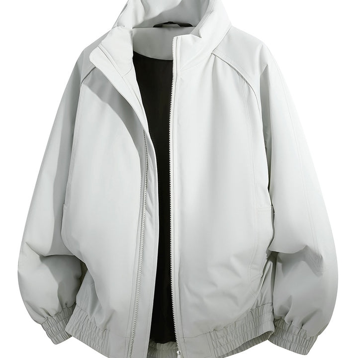 Unisex Oversize-Bomberjacke mit Stehkragen, elastischem Saum & wattierter Fütterung Echoarchiv
