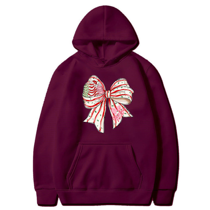 Damen Kapuzenpullover mit festlichem Schleifenmotiv Echoarchiv