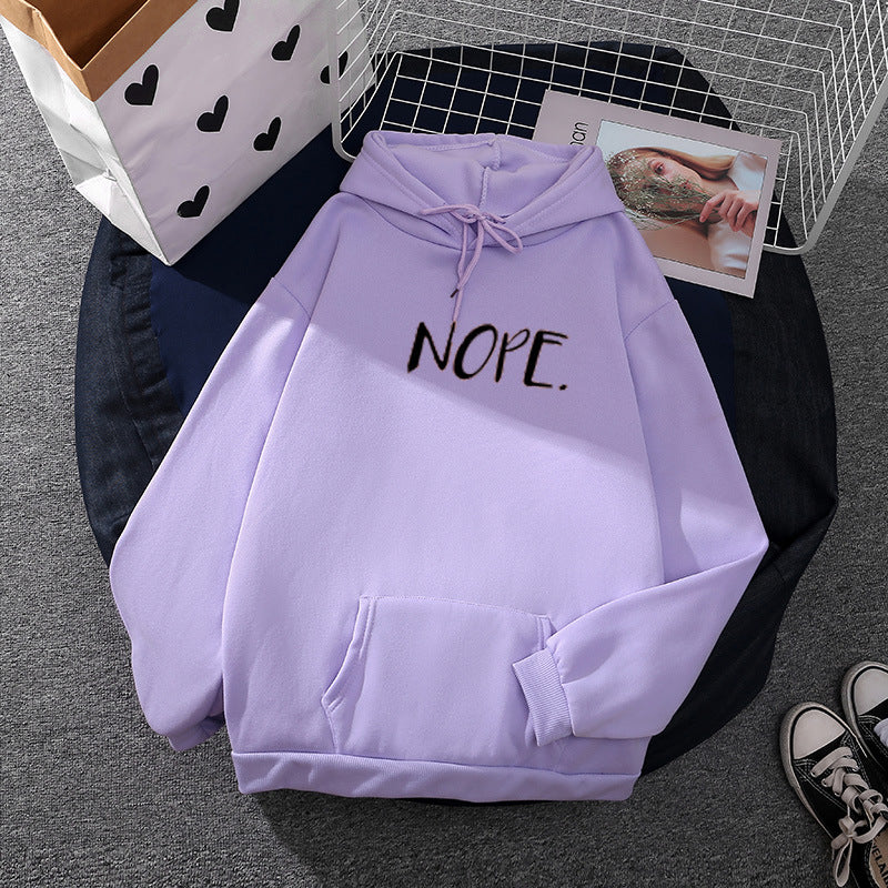 Damen lässiger Kapuzenpullover mit Statement-Print, Kängurutasche und weichem Fleece – Auréline
