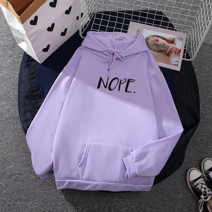 Damen lässiger Kapuzenpullover mit Statement-Print, Kängurutasche und weichem Fleece – Auréline