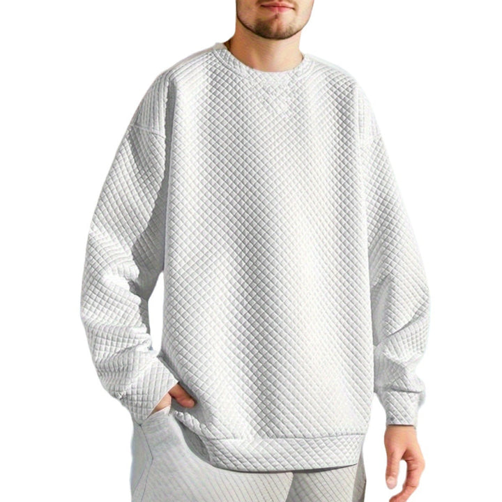 Herren lässiger Sweatshirt mit modernem Steppmuster Echoarchiv