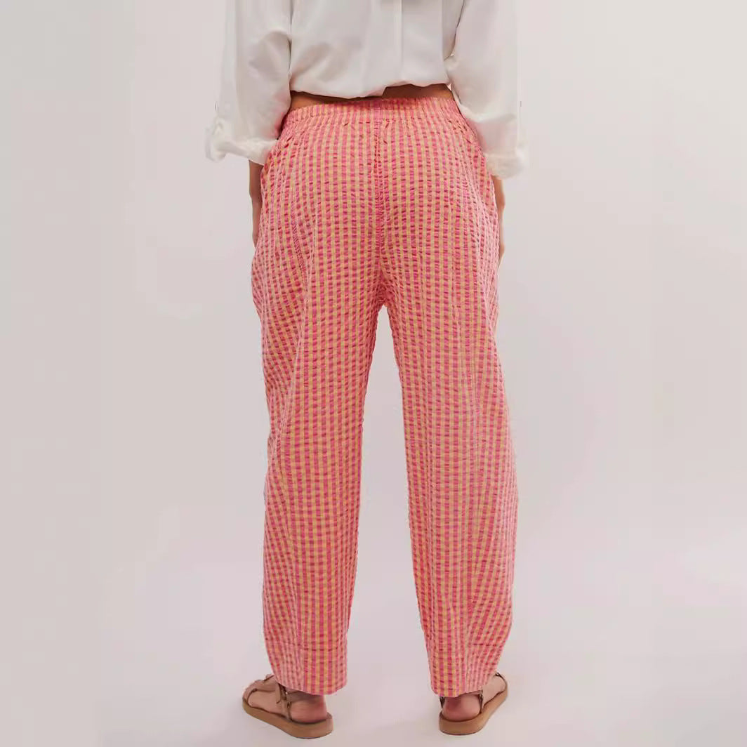 Damen Karierte Freizeithose Echo Archiv