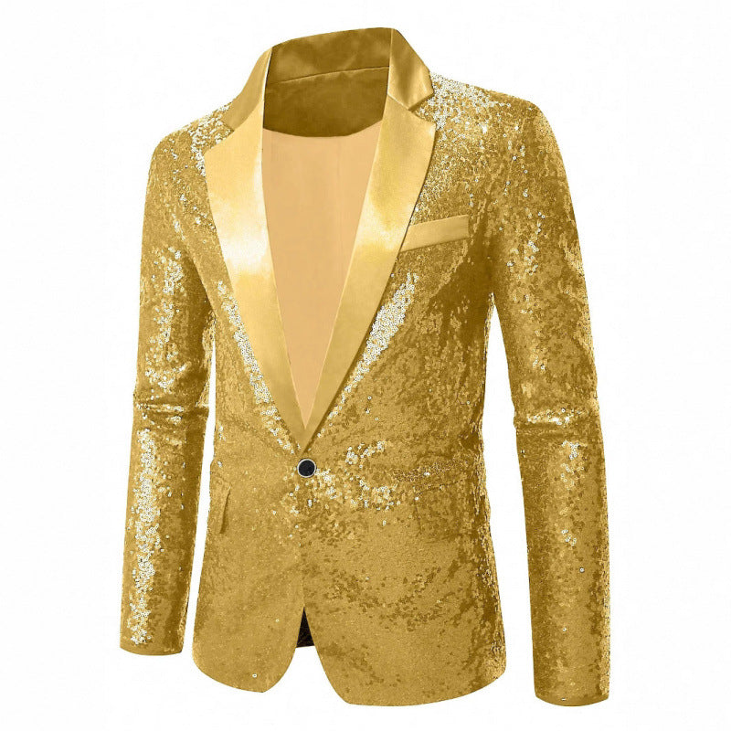 Herren Glamouröser Pailletten-Anzugblazer Echoarchiv