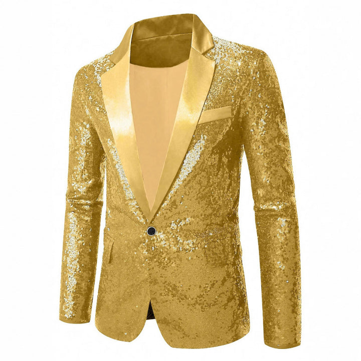 Herren Glamouröser Pailletten-Anzugblazer Echoarchiv