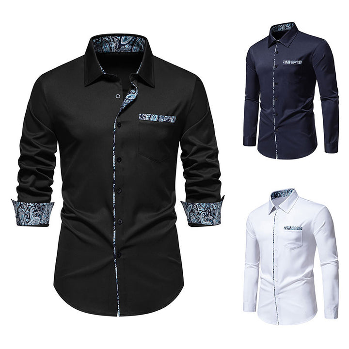 Herren Langarmhemd mit modernem Paisleydesign Echoarchiv