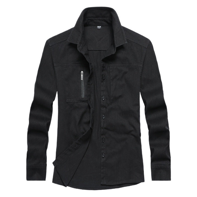 Herren Langarmshirt mit praktischen Taschen und modernem Schnitt Echoarchiv