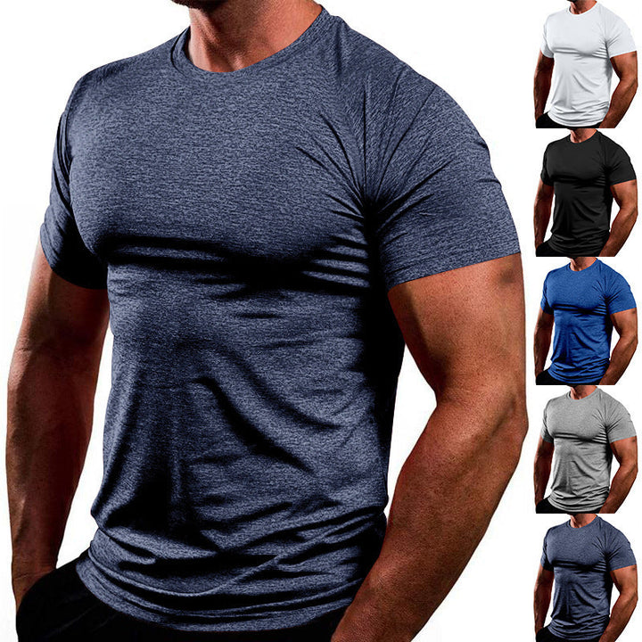 Herren Atmungsaktives Fitness-T-Shirt aus leichtem Stoff mit körperbetontem Schnitt Echoarchiv