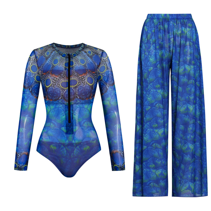 Damen weite Strandhose mit Schlangenmuster Echo Archiv