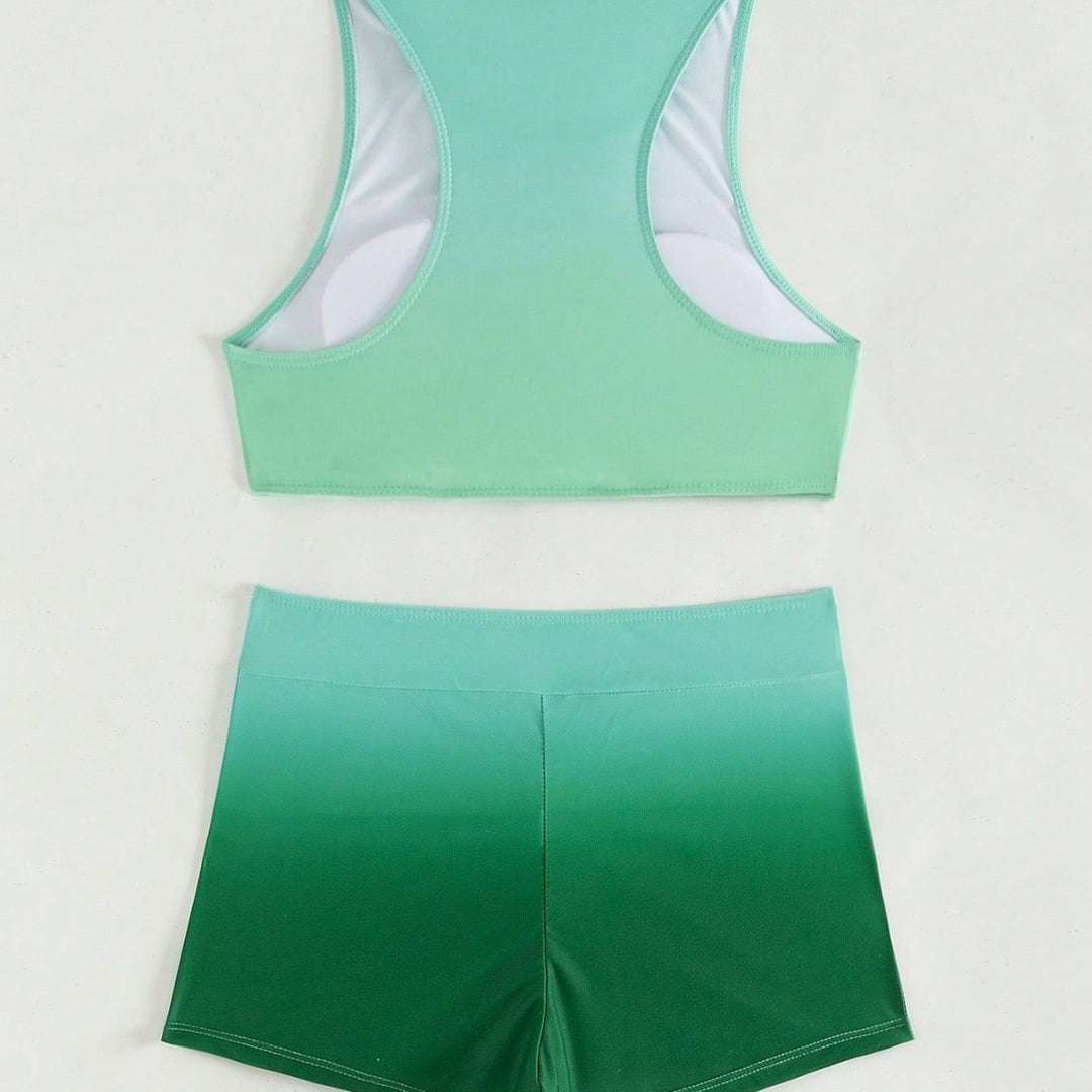 Damen Sportliches Crop-Top und Shorts-Set Echo Archiv