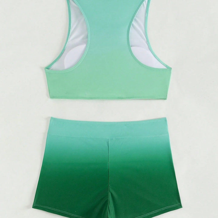 Damen Sportliches Crop-Top und Shorts-Set Echo Archiv