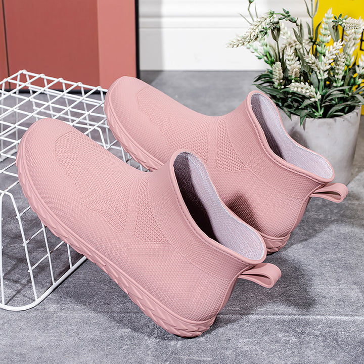 Damen Elastischer Strick-Slip-On Ankle-Sneaker mit Profilsohle Echoarhiv