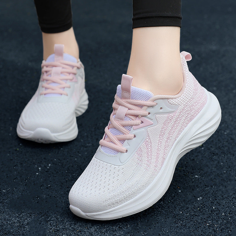 Damen nan atmungsaktive gestrickte Laufschuhe mit dämpfender EVA-Sohle und flexiblem Abrollverhalten Echo Archiv