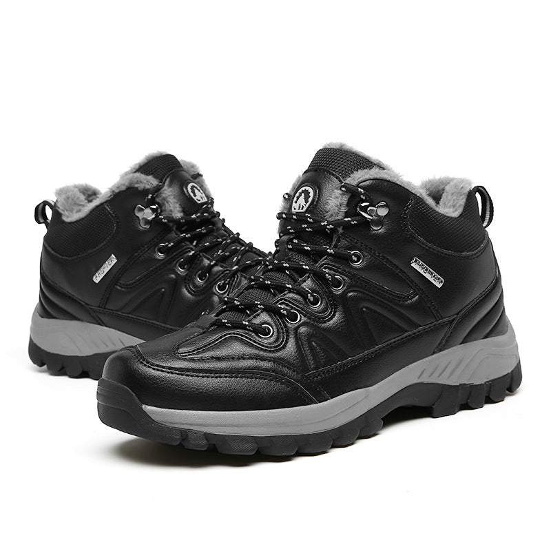 Herren wasserdichte Winter-Trekkingschuhe mit gefüttertem Innenfutter, verstärkter Zehenkappe und griffiger Profilsohle – Tavélo