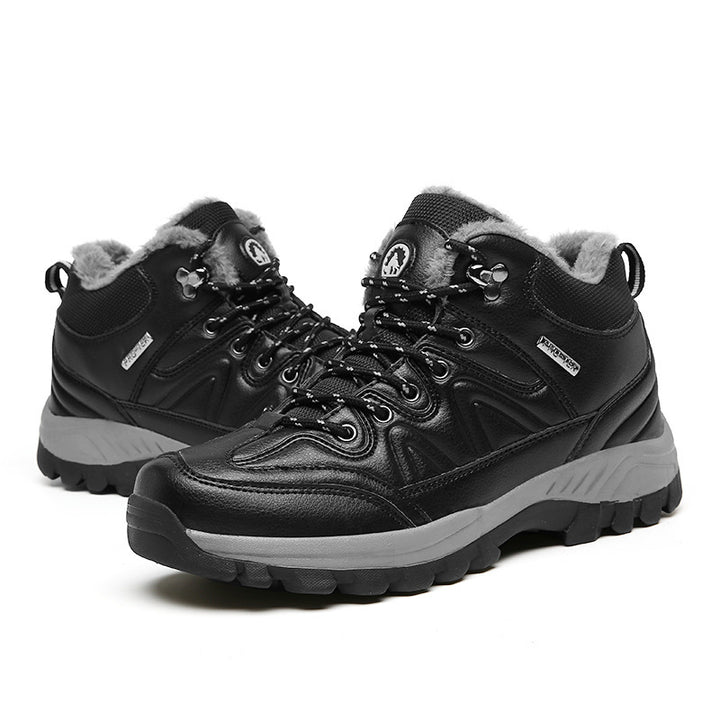 Herren wasserdichte Winter-Trekkingschuhe mit gefüttertem Innenfutter, verstärkter Zehenkappe und griffiger Profilsohle – Tavélo