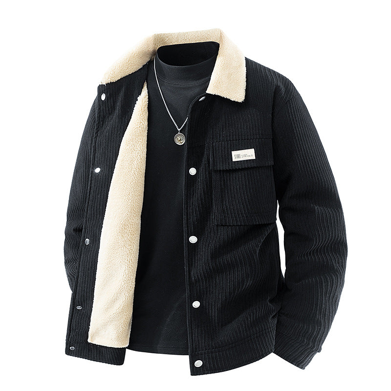 Herren Weiche Cordjacke mit Fleece-Futter Echo Archiv
