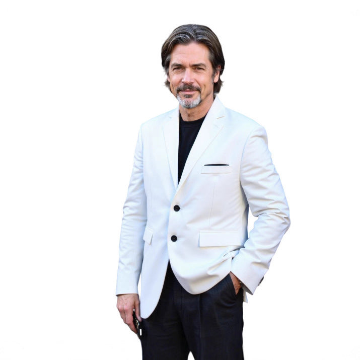 Herren nan taillierter Business-Blazer aus Stretchgewebe mit Brusttasche und schlanker Silhouette Echo Archiv