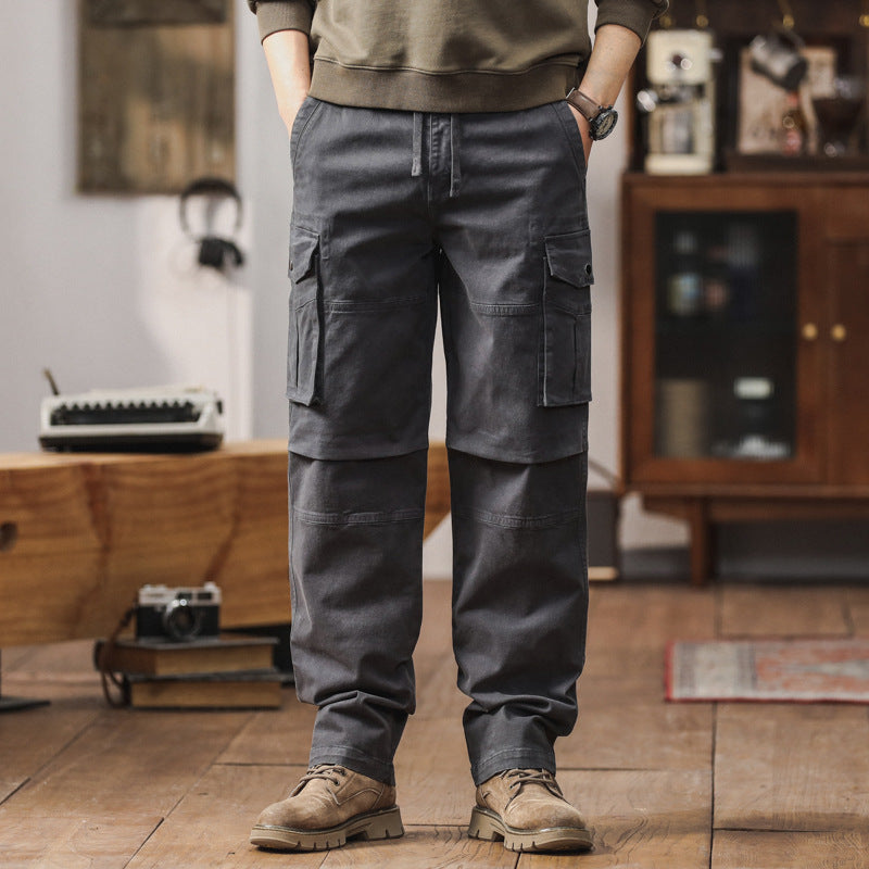 Herren Cargo-Hose im Utility-Stil mit Elastikbund, Kordelzug und Mehrfach-Taschen Echo Archiv