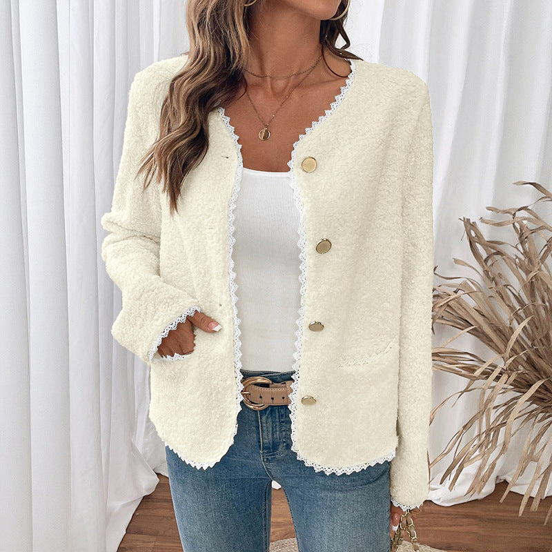 Damen Eleganter Cardigan mit Spitzenverzierungen Echo Archiv