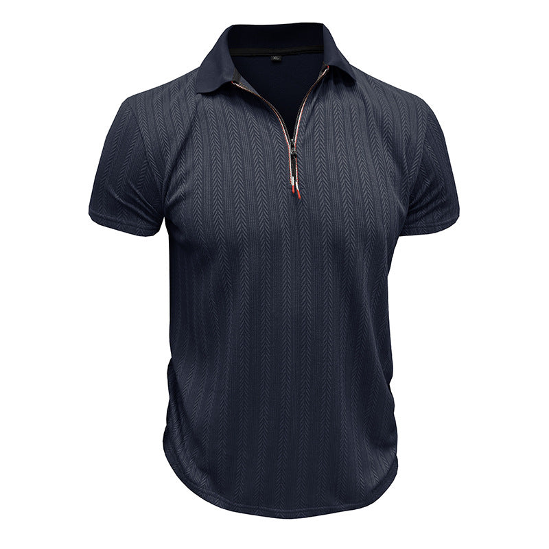 Herren Kurzarm Poloshirt mit hohem Kragen Echoarchiv