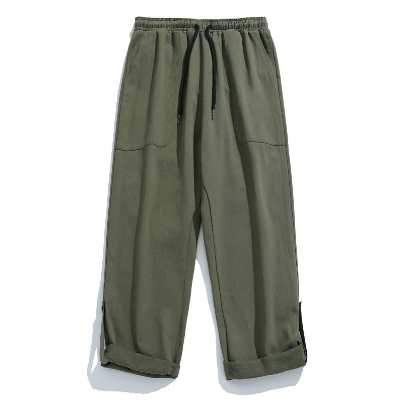 Unisex Locker geschnittene Baumwollmix-Freizeithose mit elastischem Bund, Tunnelzug und aufgesetzten Taschen Echo Archiv