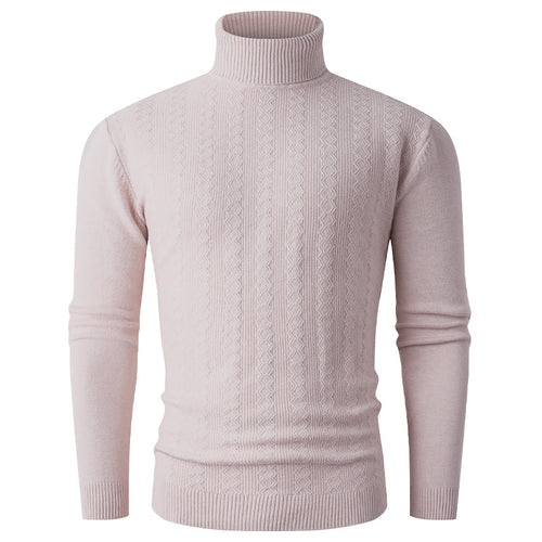 Herren Rollkragenpullover aus Feinstrick mit Zopfmuster und schmaler Silhouette Echo Archiv