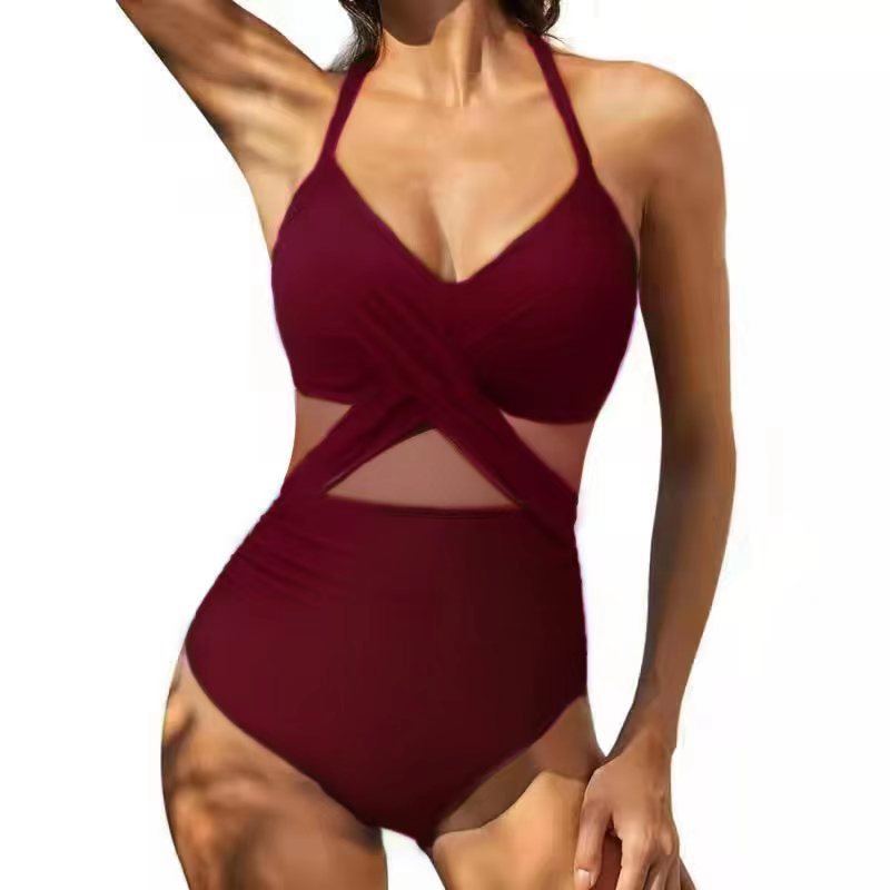 Damen Hochwertiger Einteiler Badeanzug mit trendigen Cut-Out-Details Echo Archiv