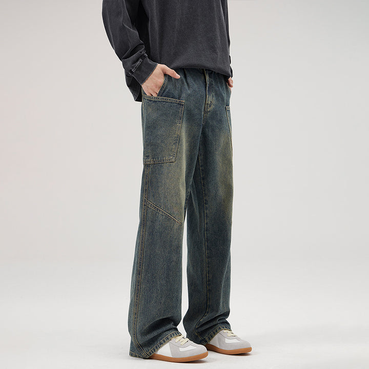 Herren Baggy-Denim-Cargohose mit ergonomischen Knieabnähern und großzügigen Fronttaschen Echo Archiv