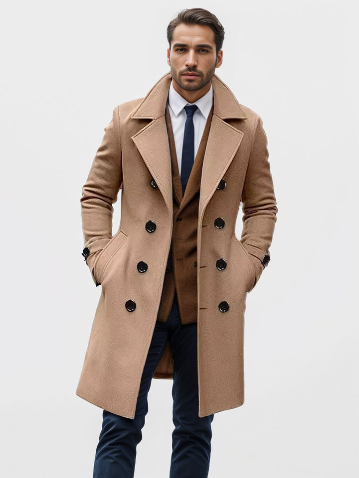 Herren eleganter Wool Trenchcoat Echoarchiv