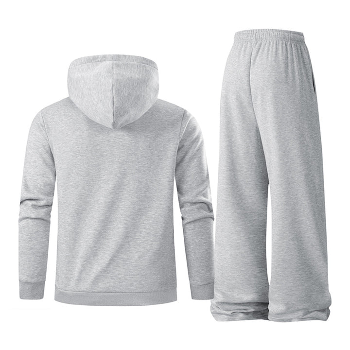 Herren Sportliches Hoodie-Set mit elastischen Jogginghosen Echoarchiv
