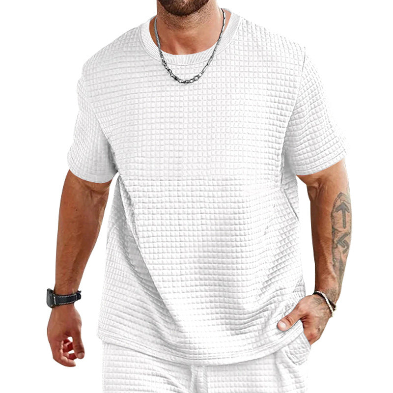 Herren lässiges T-Shirt mit strukturiertem Design Echoarchiv