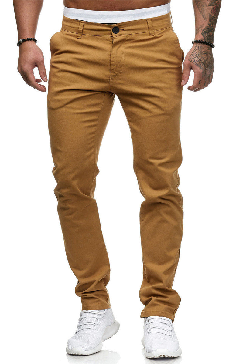 Herren Slim-Fit Chinohosen mit elastischem Bund und praktischen Taschen Echoarchiv