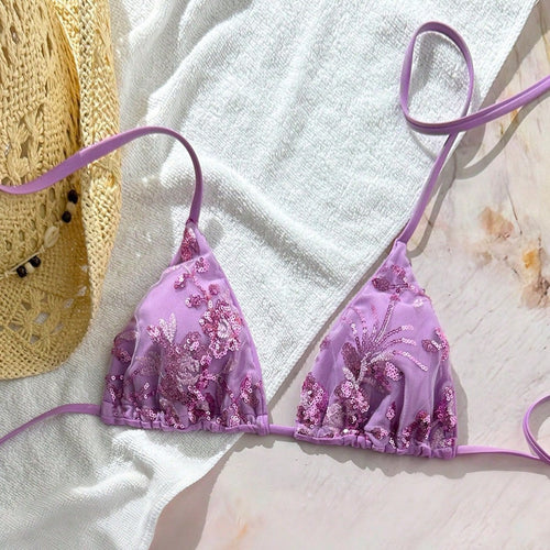 Damen Triangel-Bikini mit funkelnden Pailletten Echo Archiv