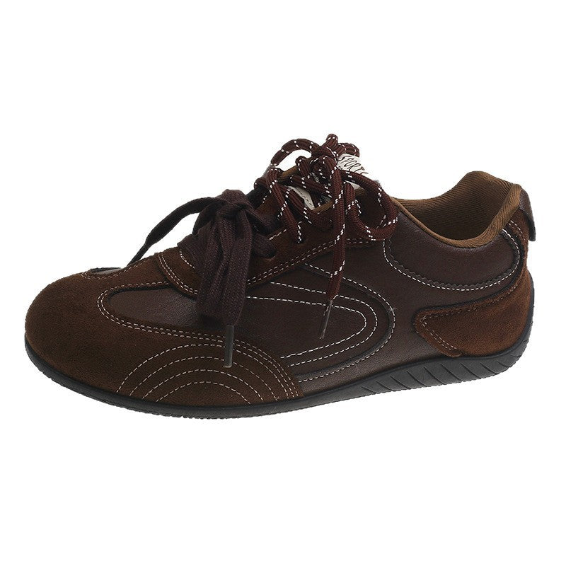 Damen Modische Schnür-Halbschuhe aus Wildleder- und Glattleder mit gepolstertem Komfortfußbett – Lioré