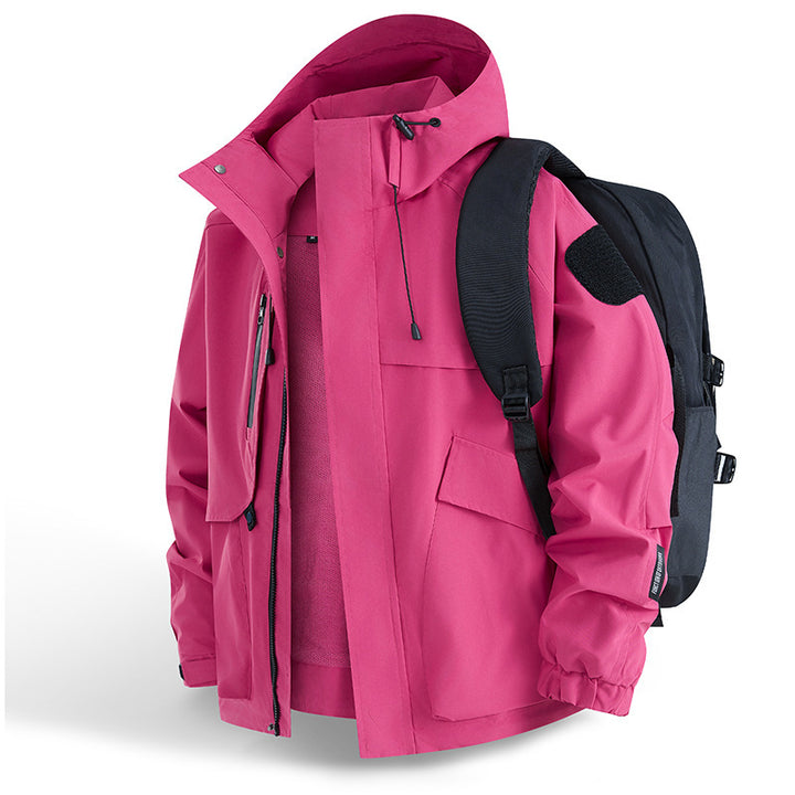 Herren Urbaner wetterabweisender Kapuzenparka mit Multifunktionstaschen und Mesh-Innenfutter Echo Archiv