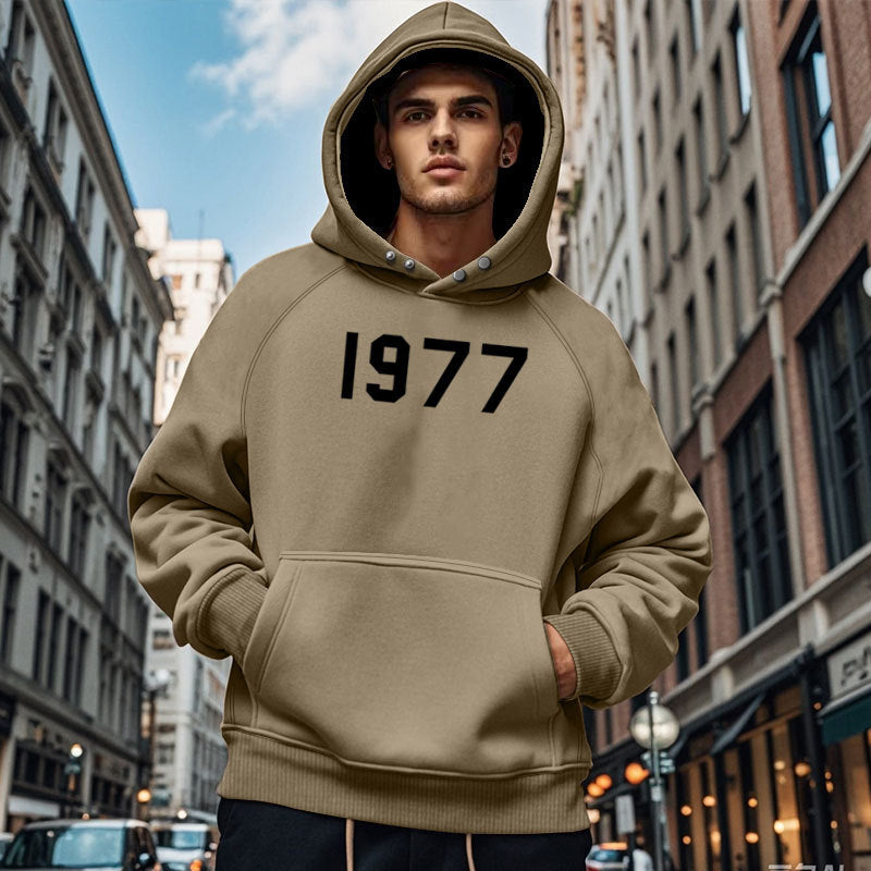 Herren Gemütlicher Kapuzenpullover mit ausgefallenem Design und praktischen Taschen Echoarchiv
