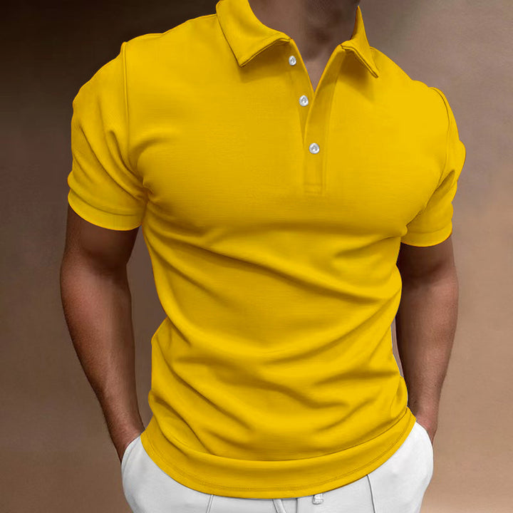 Herren nan schlank geschnittenes Stretch-Poloshirt mit Kentkragen und elastischem Saum Echo Archiv