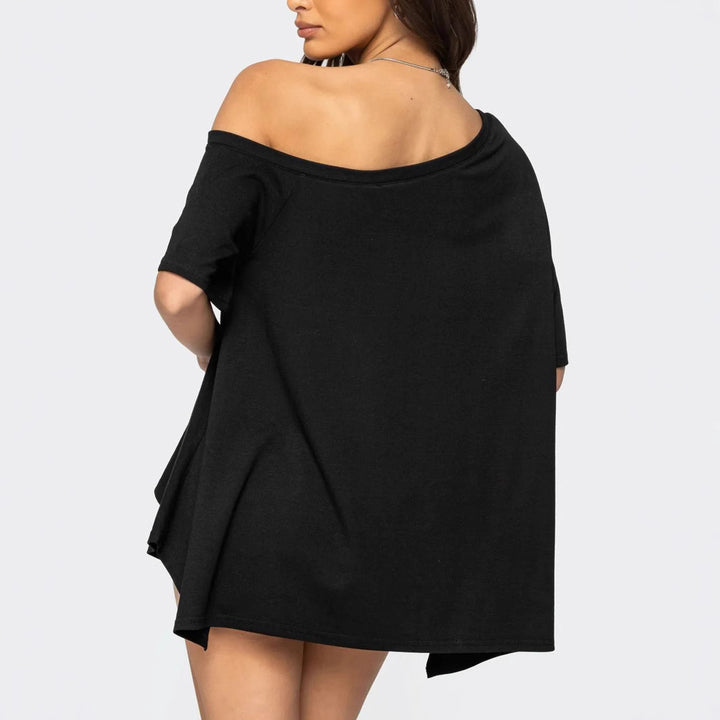 Damen Weit geschnittenes Off-Shoulder T-Shirt Echo Archiv