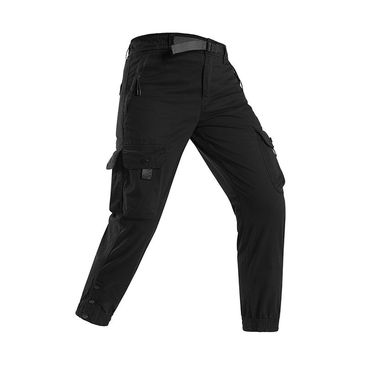 Herren technische Utility-Cargohose mit integriertem Webgürtel, Reißverschlusstaschen und verstellbaren Beinabschlüssen Echo Archiv