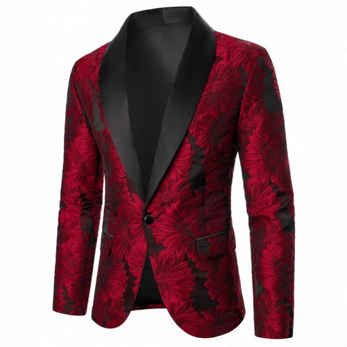 Herren Blumenmuster Smokingjacke Echoarchiv