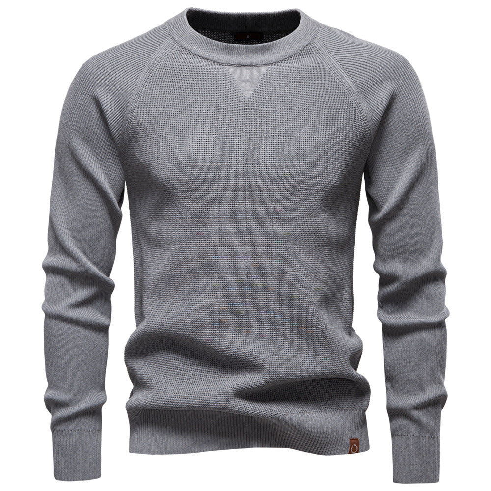 Herren nan mitteldicker Struktur-Strickpullover mit Raglanärmeln und Rippenbündchen Echo Archiv